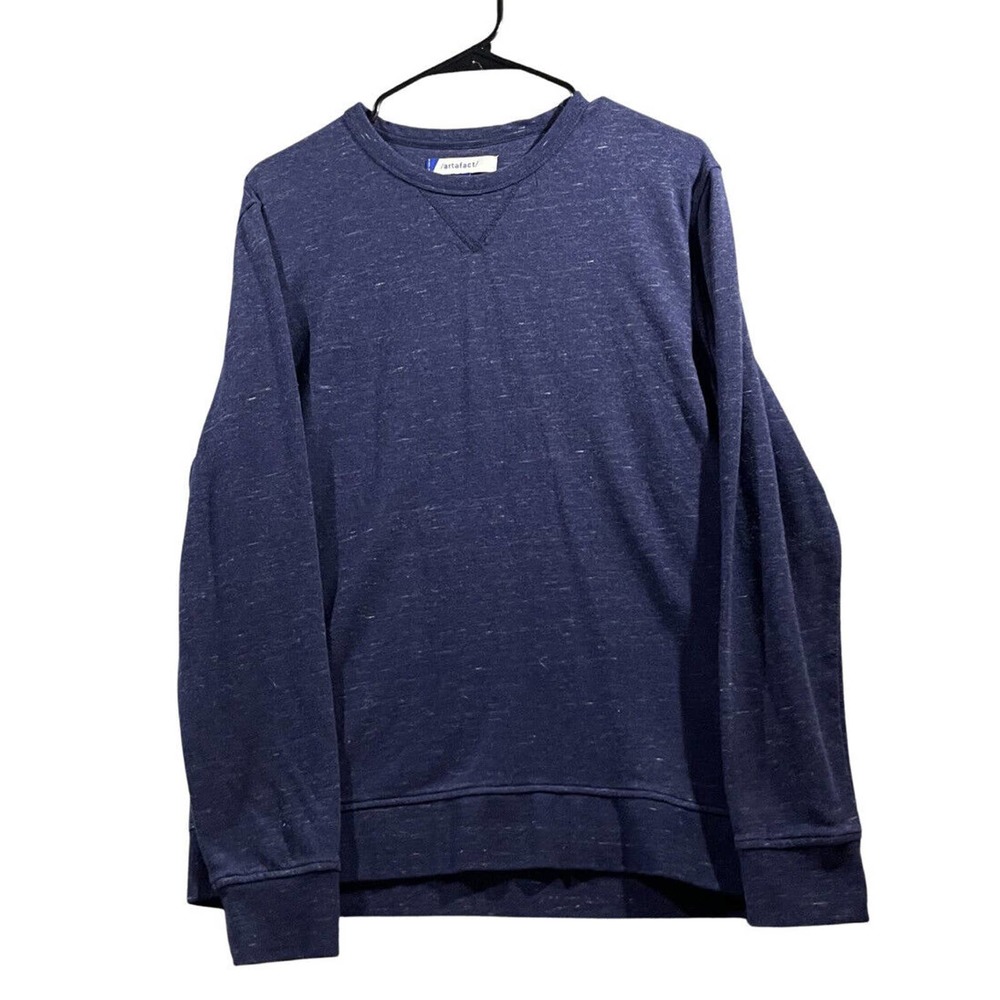 Artefact Shirt Men's Medium Dark Blue Crewneck Long Sleeve Pull Over